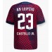 Maillot de foot RB Leipzig Castello Lukeba #23 Extérieur vêtements 2023-24 Manches Courtes